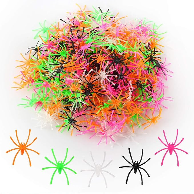 Trounistro 300 Pieces Halloween Spider Decorations Realistic Plastic Spiders Halloween Party Favo... | Amazon (US)