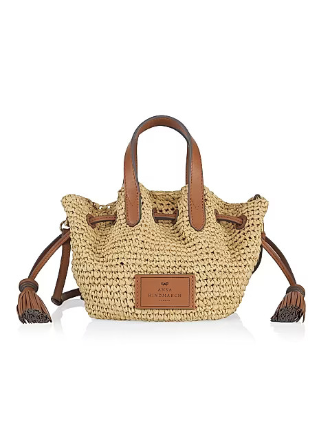 Small Raffia Drawstring Tote | Saks Fifth Avenue