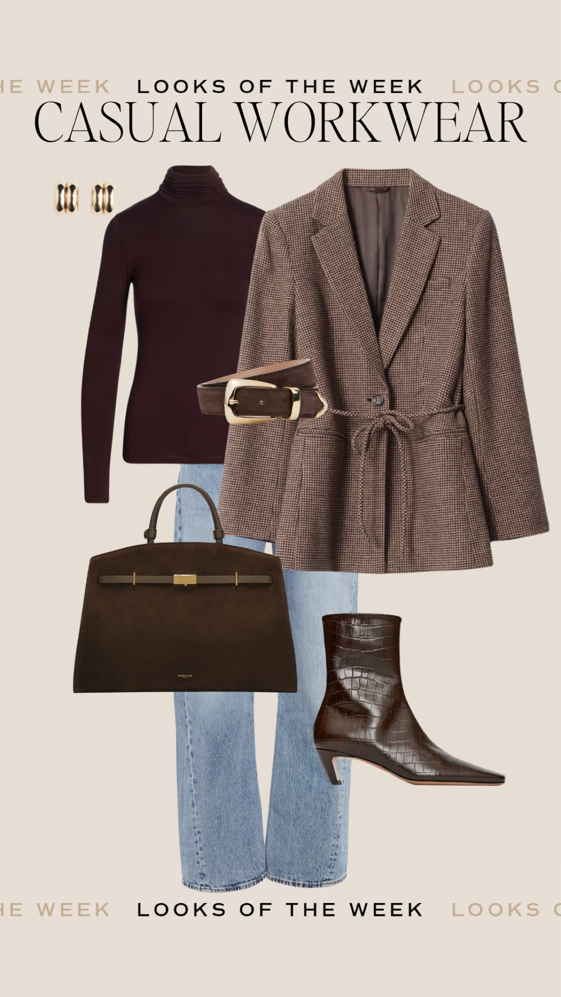 Casual winter workwear outfit 