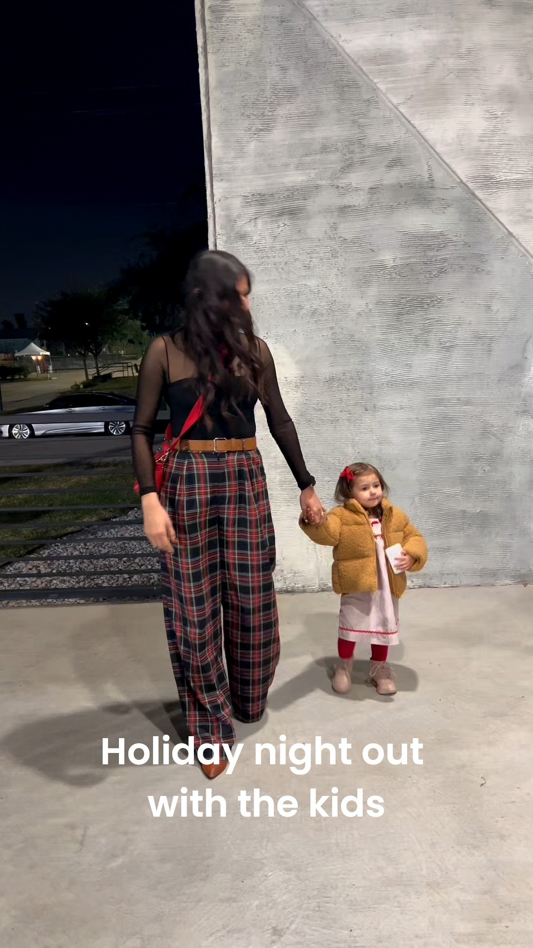 Took the kids out for a Christmas digital art show. If you are in Houston check out the Artechouse in the heights. It’s so much fun. I wore these tartan pants they are older but I linked a few other ones and this sheer sleeve bodysuit is so good! You can wear it with skirts, jeans, pants, etc. 

#LTKmomlife #LTKKids #LTKHoliday