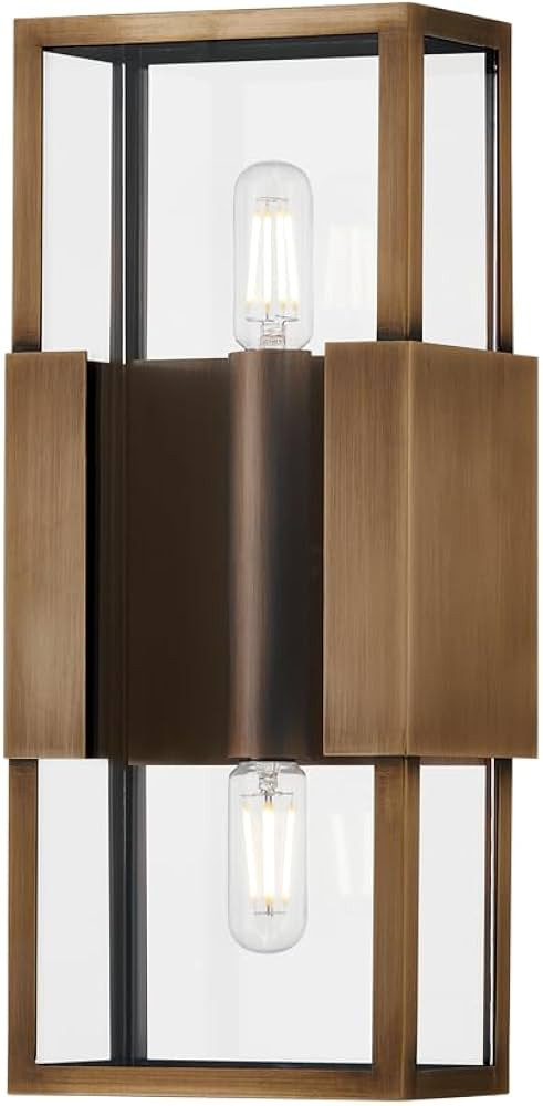 Troy Lighting B2913-PBR Santa Clara - 2 Light Exterior 13.25 inches Tall and 5.5 inches Wide - Pa... | Amazon (US)