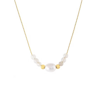 Anna-Kaci Trendy Pearl Necklace Gold Plated Choker Elegant Summer Jewelry for Brides and Weddings - Heart White | Target