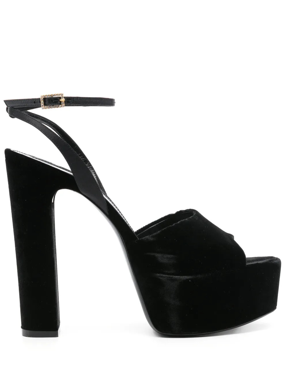 Saint Laurent Pre-Owned 95mm Jodie Sandals | Black | FARFETCH | Farfetch Global