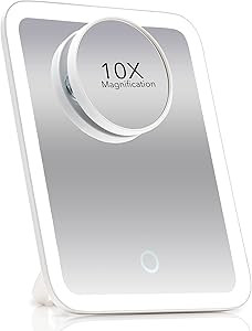 Fancii Portable LED Makeup Mirror with 3 Adjustable Light Settings, 1x Large Mirror & Detachable ... | Amazon (US)