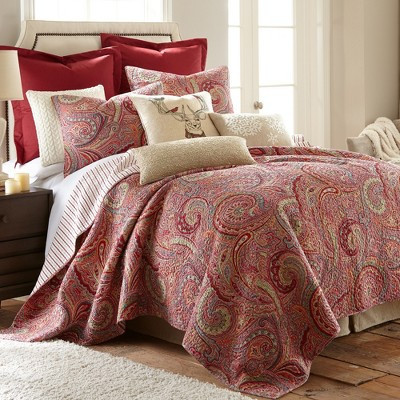 Spruce Red Quilt Set - One Full/Queen Quilt and Two Standard Shams - Levtex Home | Target