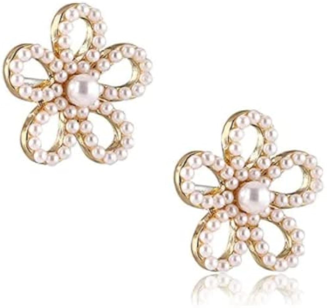 Pink Flower Earrings Stud Dangle Cherry Blossoms Sakura Floral Teardrop Butterfly Fairy Leaf Petal D | Amazon (US)