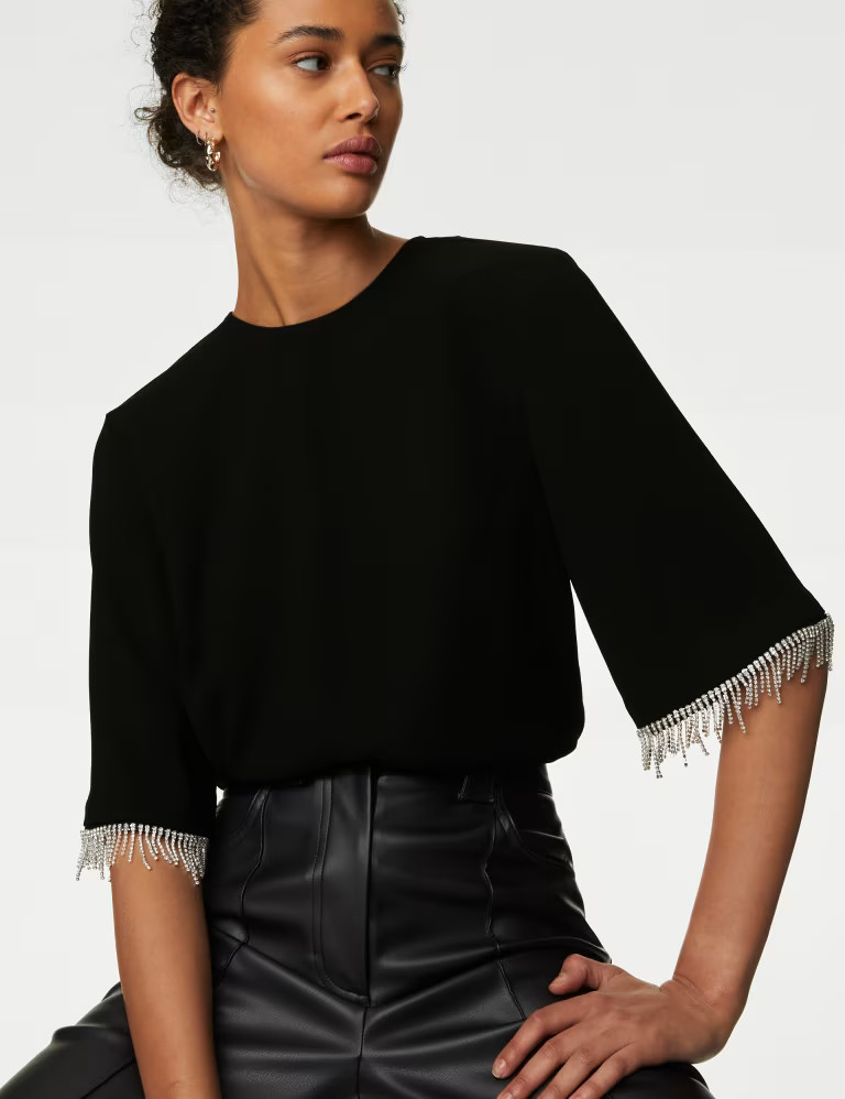 Diamante Trim Top | Marks & Spencer (UK)