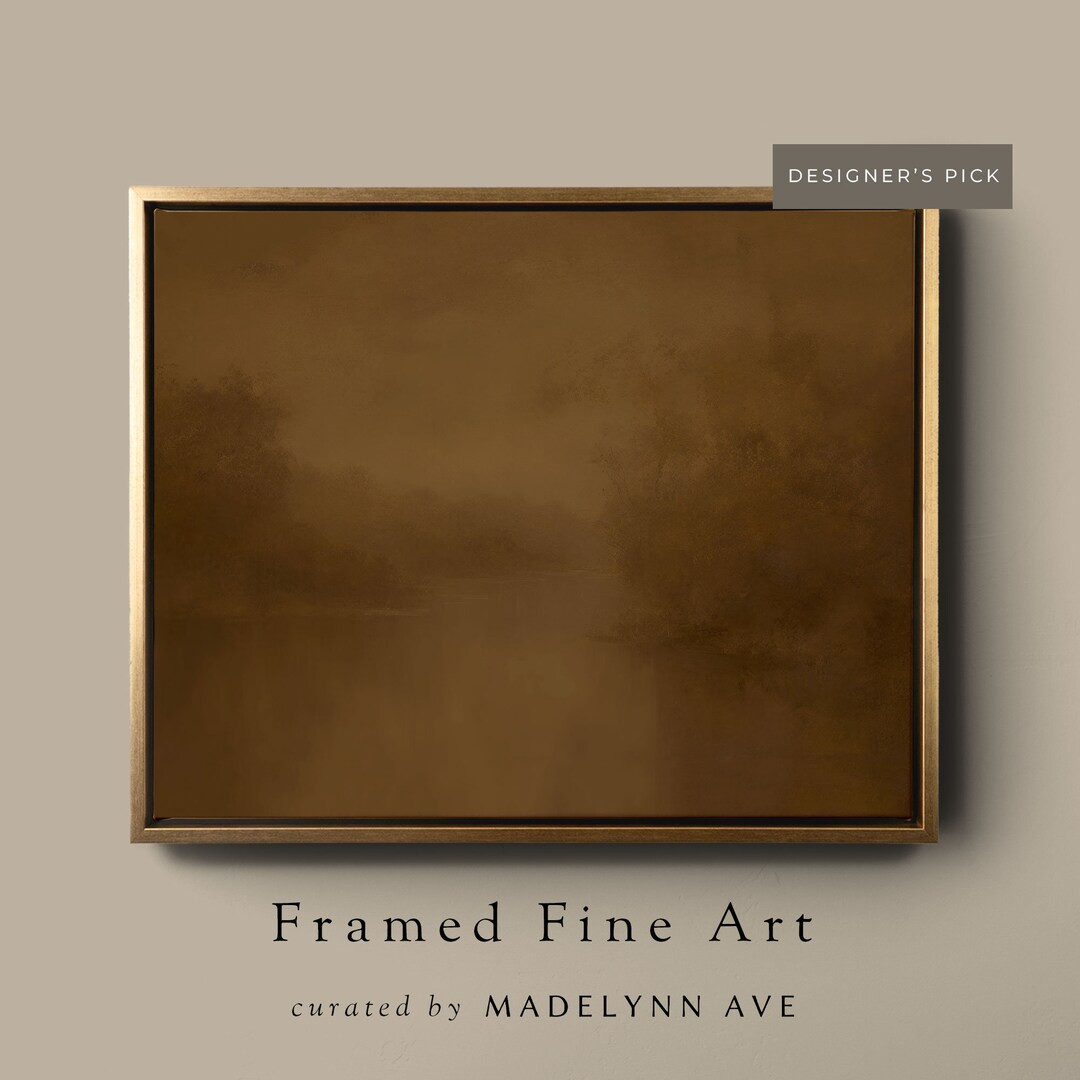 Framed Moody Art Print, Wall Art for Living Room, Trendy Oil Painting, Cottage Style Landscape, N... | Etsy (US)