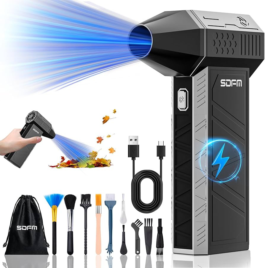 SDFM Electric Air Duster - 130000RPM Compressed Air Duster，3 Gear Adjustable Jet Dry Blower can... | Amazon (US)