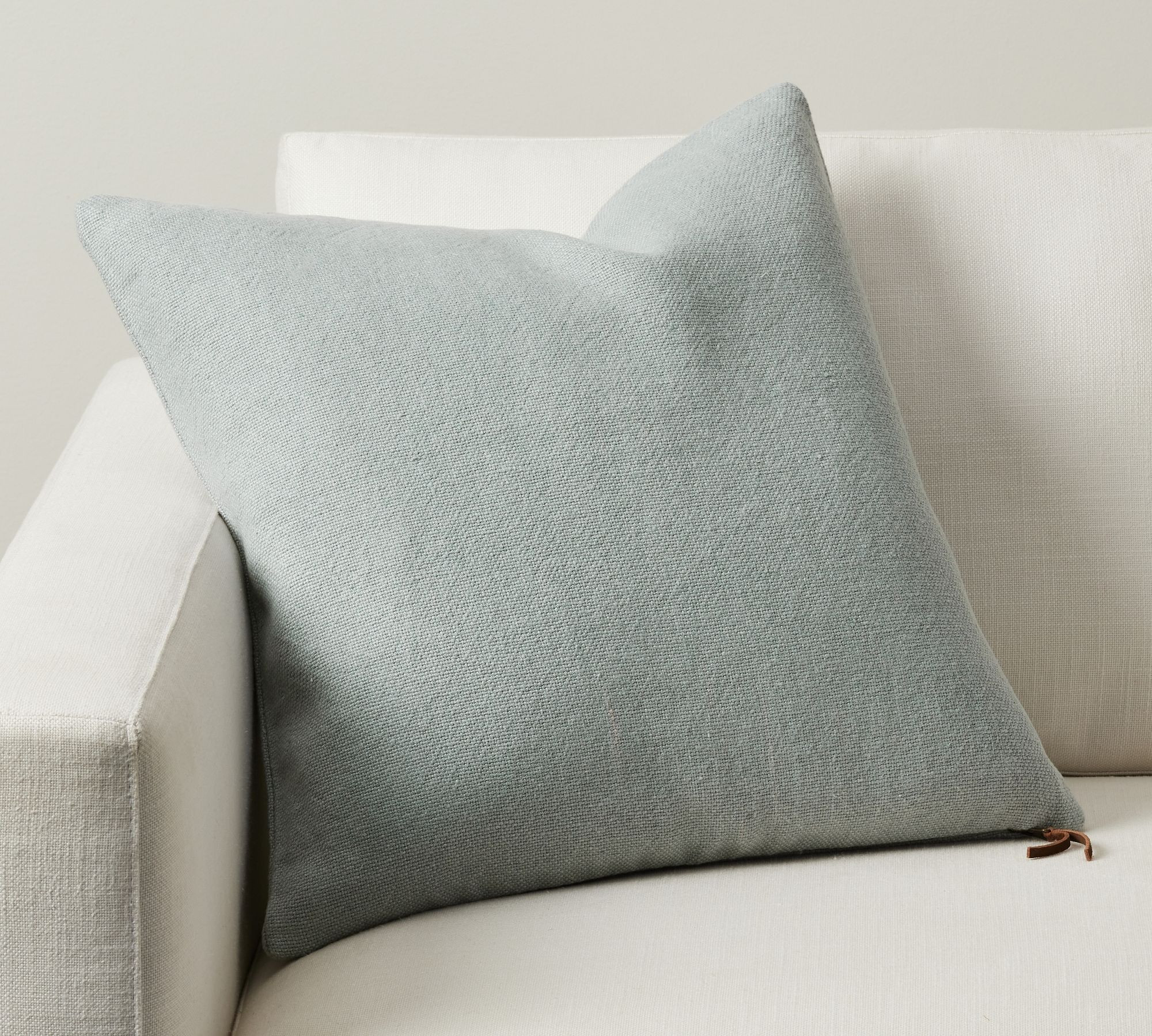 Everyday Linen Pillow, 20"", Cypress | Pottery Barn (US)
