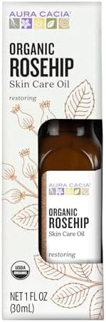 Aura Cacia Organic Rosehip Skin Care Oil | GC/MS Tested for Purity | 30ml (1 fl. oz.) in Box | Amazon (US)
