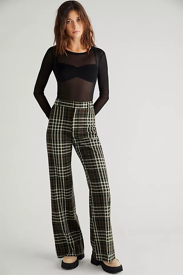 Plaid Jules Pants | Free People (Global - UK&FR Excluded)