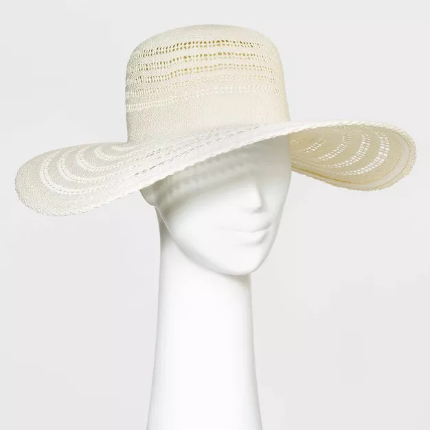 Women's Open Weave Wide Brim Straw Hat - A New Day™ | Target