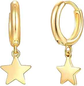 MYEARS Women Gold Huggie Hoop Earrings Dangle Drop 14K Gold Filled Small Boho Beach Simple Delica... | Amazon (US)