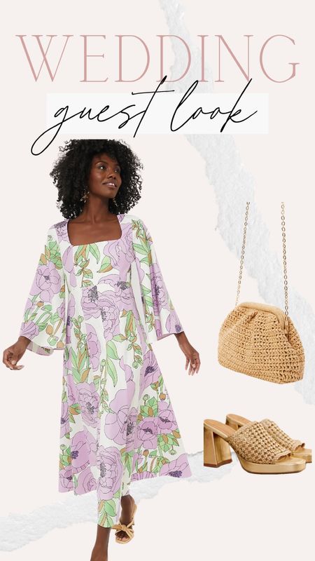 Cutest wedding guest inspo look from Tuckernuck, love the print on this dress with the cute shoes and bag! 

#LTKsummer #LTKwedding #LTKstyletip