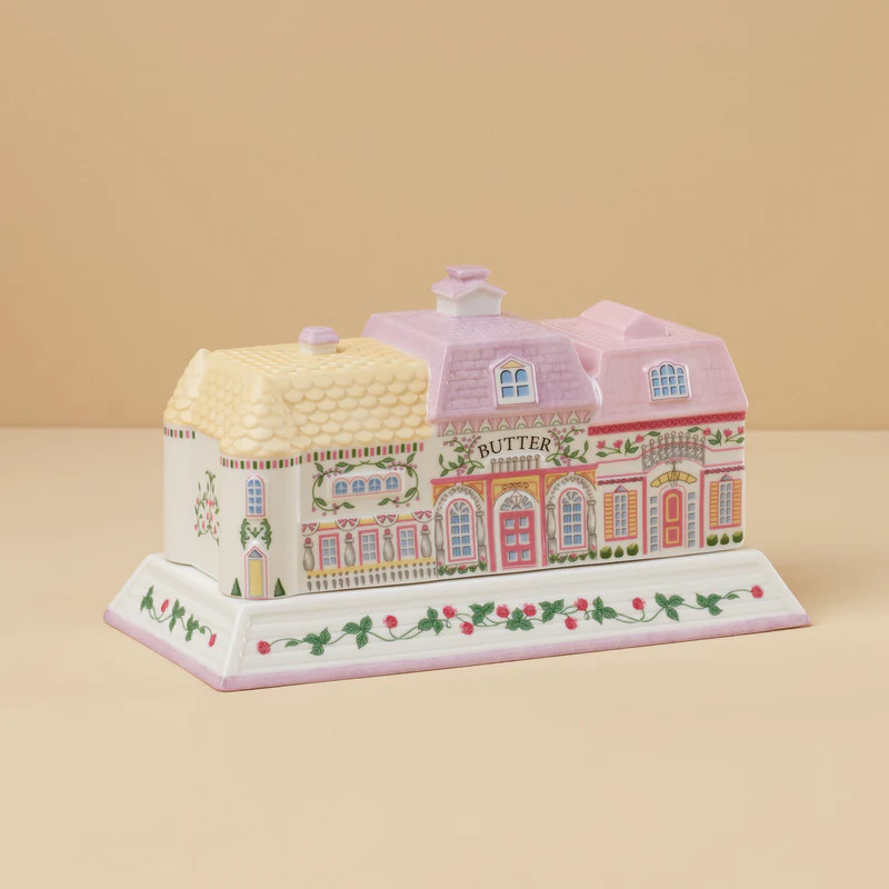 Lenox Spice Village Covered Butter Dish | Lenox