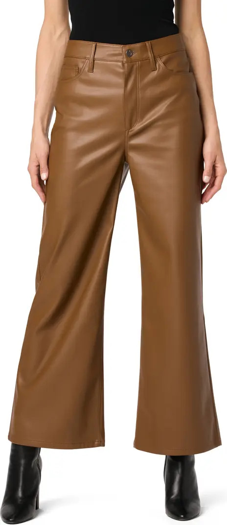 Faux Leather Ankle Wide Leg Pants | Nordstrom Rack