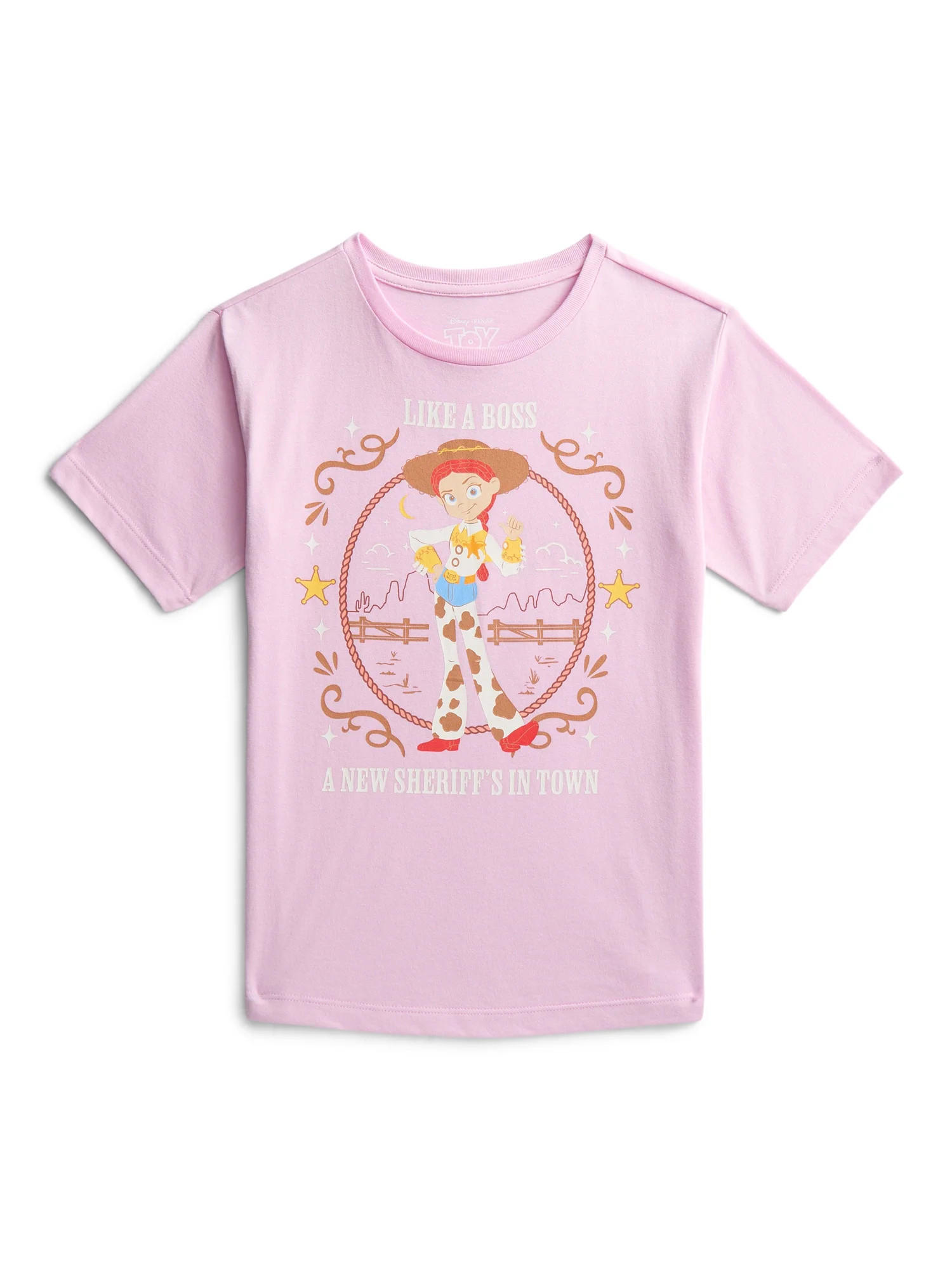 Toy Story Girls New Sheriff In Town Graphic T-Shirt, Sizes 4-16 - Walmart.com | Walmart (US)