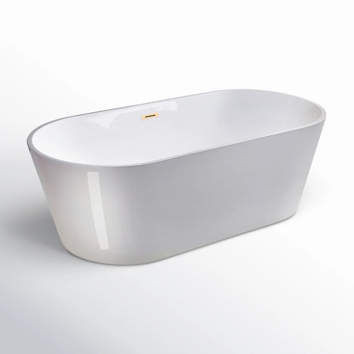 Cove 71'' x 32'' Freestanding Soaking Acrylic Bathtub B1701 -BG-Drain &O | Wayfair North America