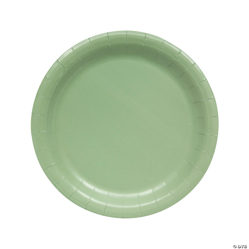 Sage Green Paper Dinner Plates - 24 Ct. | Oriental Trading Company