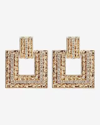 Multi Stone Mini Rectangular Drop Earrings | Express