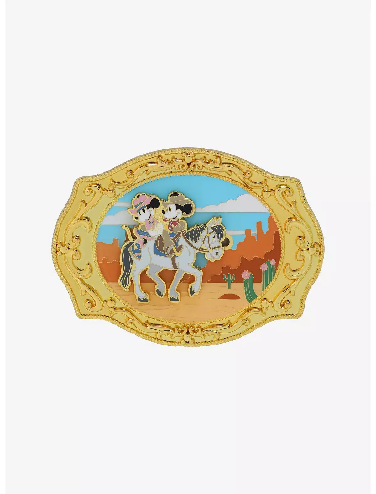 Loungefly Disney Mickey Mouse Western Buckle Limited-Edition Enamel Pin | BoxLunch