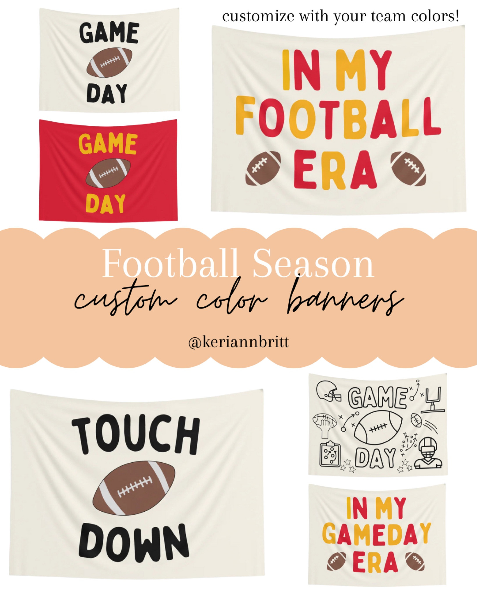 40% Off Banner Sale (Aug 2-4) 
Code: BACK2SCHOOL

Tapestry / custom banner / personalized banner / back to school sale / the little lemons co / team colors / football era / football banner / football season / game day / game day decor / football decor 

#LTKHome #LTKSeasonal #LTKFamily