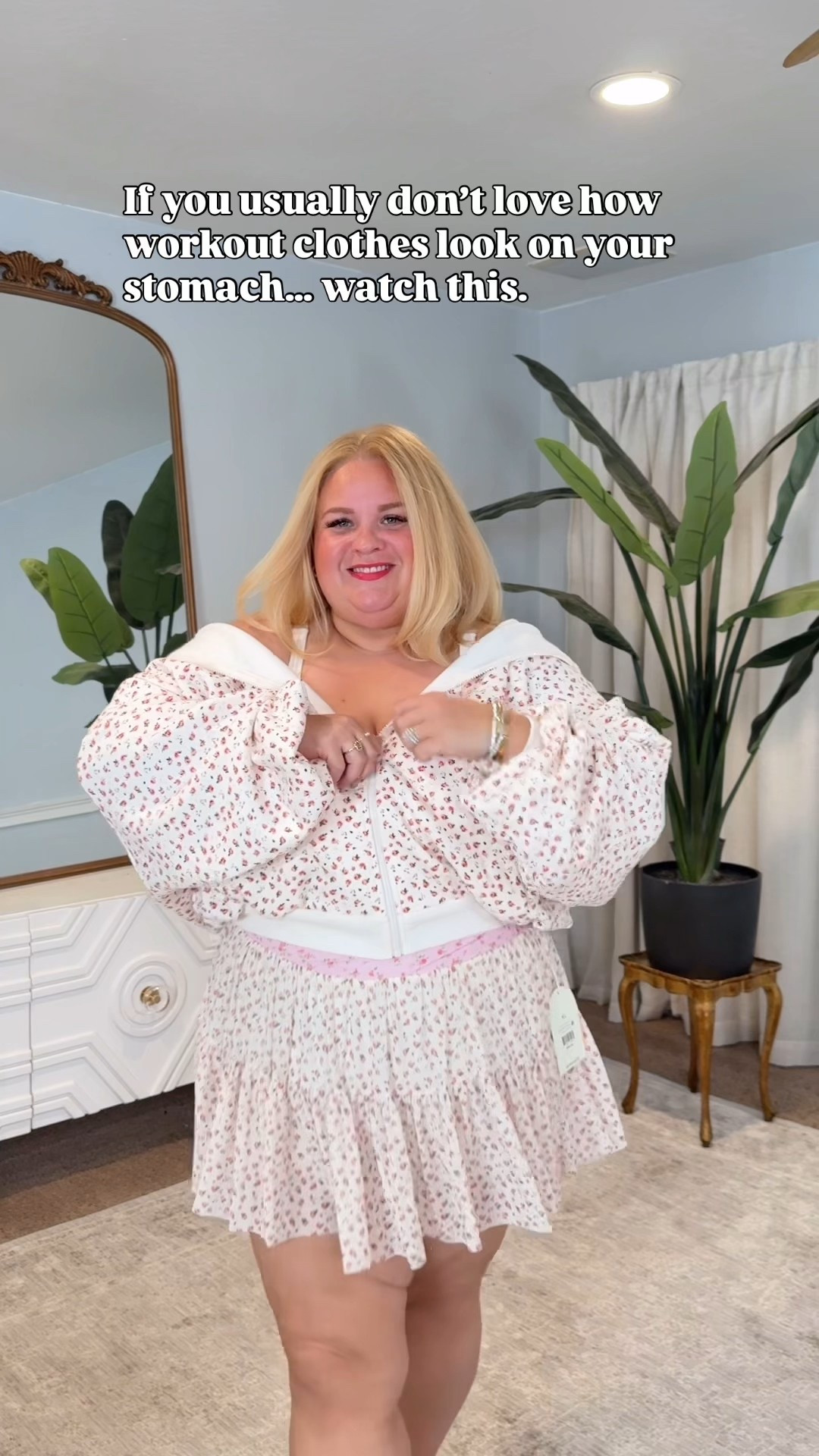 
I don’t usually feel amazing in workout clothes because of my stomach, but this whole collection surprised me in the best way.

I’m wearing a 1X in everything.

The tops have some support without digging in, and smooth instead of clinging. The necklines are flattering without feeling exposed, and the straps stay put when I move.

The bottoms are high-rise with a wide waistband that doesn’t roll, pinch, or highlight my apron belly. They stay comfortable sitting, standing, and walking around, which is usually where sets lose me.

The lightweight jacket pulls it all together. It hits at a really good length, and makes the whole outfit feel styled enough to wear outside the gym.

These workout outfits make me want to keep them on after.

#LTKActive #LTKPlusSize #LTKOver40