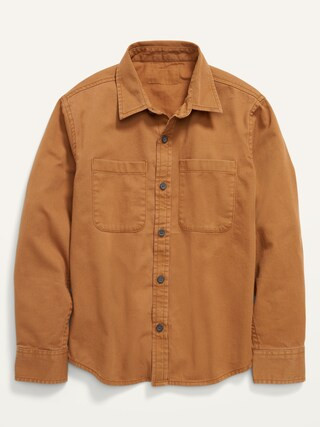 Long-Sleeve Workwear Utility Shirt for Boys | Old Navy (US)