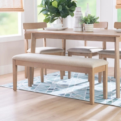 Linon 50" Devin Bench, Natural | Ashley Homestore