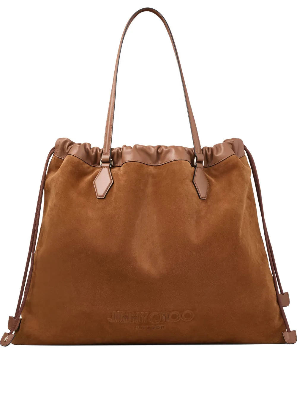 Jimmy Choo Drawstring Suede Tote Bag | Brown | FARFETCH | Farfetch Global