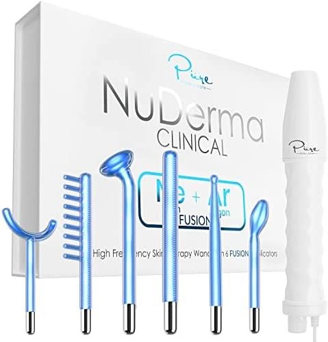 NuDerma Clinical Skin Therapy Wand - Portable High Frequency Skin Therapy Machine w 6 Fusion Neon +  | Amazon (US)