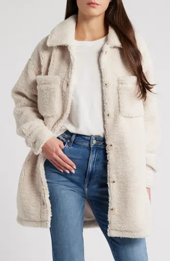 Plaid Fleece Shirt Jacket | Nordstrom