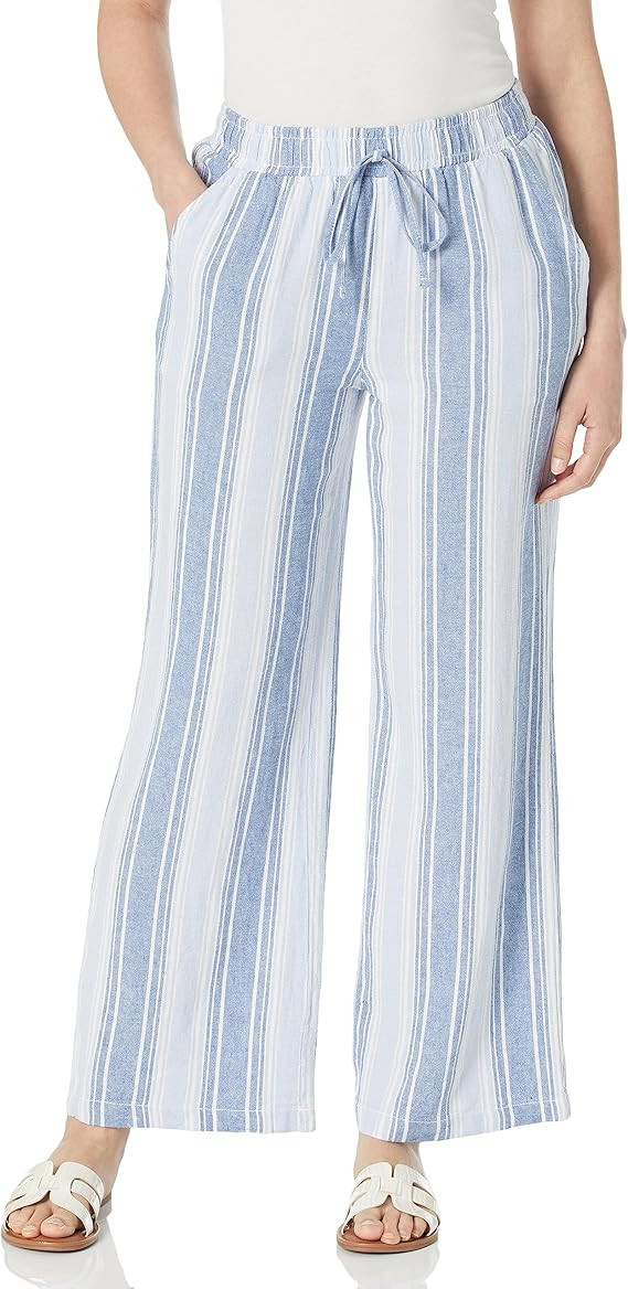 Briggs New York Women's Linen Pull on Wide Leg Pant | Amazon (US)