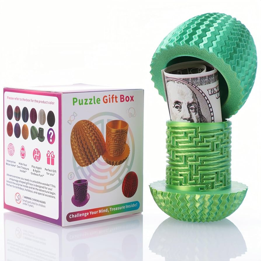 Easter Egg Style Cash Gift Idea - Easter Egg Shaped Puzzle Box with Hidden Compartment, Reusable ... | Amazon (US)