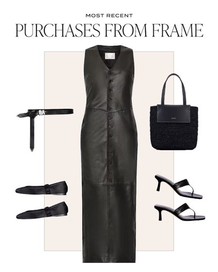 Black dress, Frame, leather trench, leather vest, winter staple 

#LTKstyletip #LTKparties #LTKSeasonal
