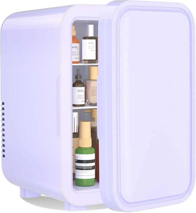 Mini Fridge, 6 Liter/8 Can 110V AC/DC Portable Thermoelectric Cooler Refrigerators for Bedroom, S... | Amazon (US)