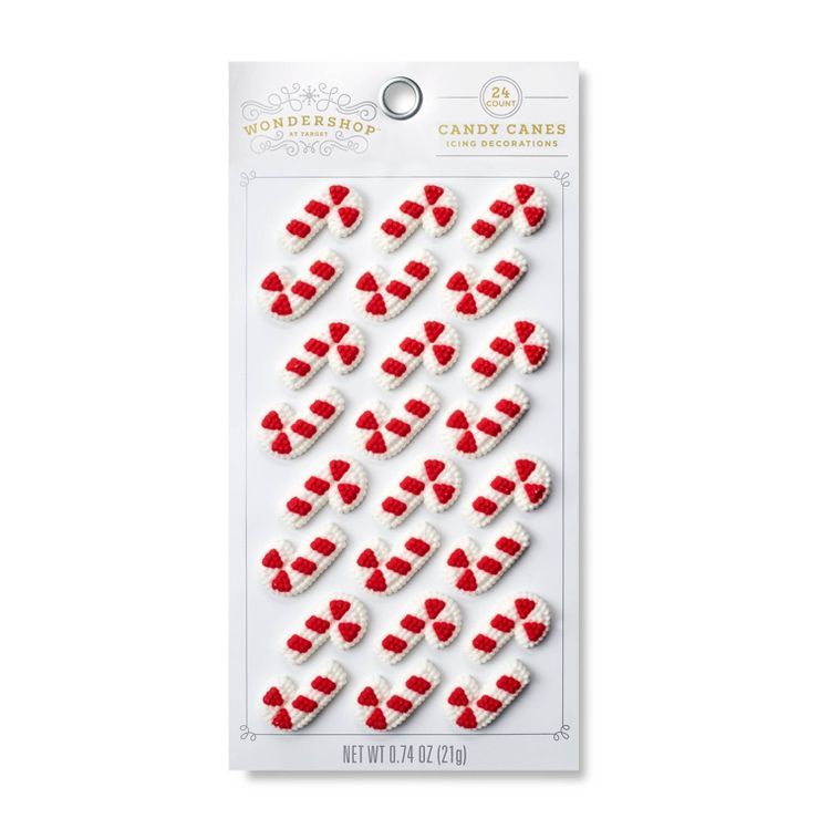Candy Canes Icing Decorations 24ct - Wondershop™ | Target