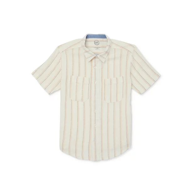 Wonder Nation Boys Short Sleeve Button-up Shirt, Sizes 4-18 | Walmart (US)