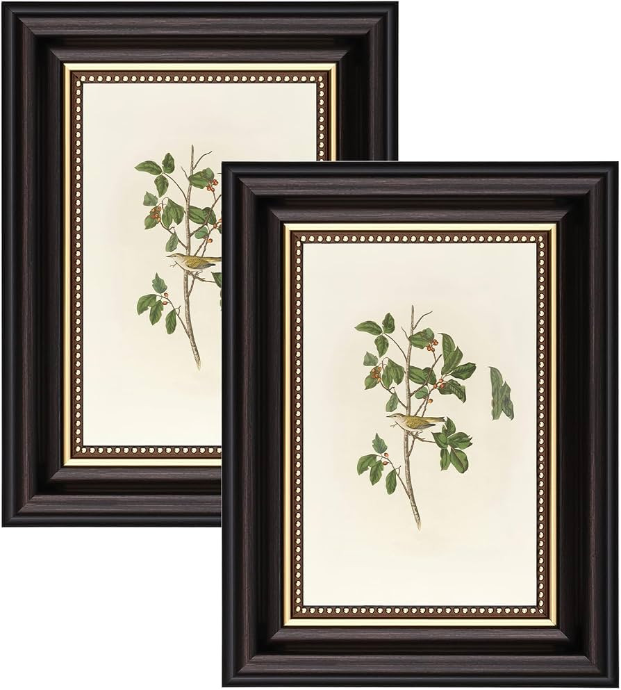 6x4 Vintage Photo Frames Set of 2, Distressed Shabby Chic Picture Frames with Mount for Wall Hang... | Amazon (UK)