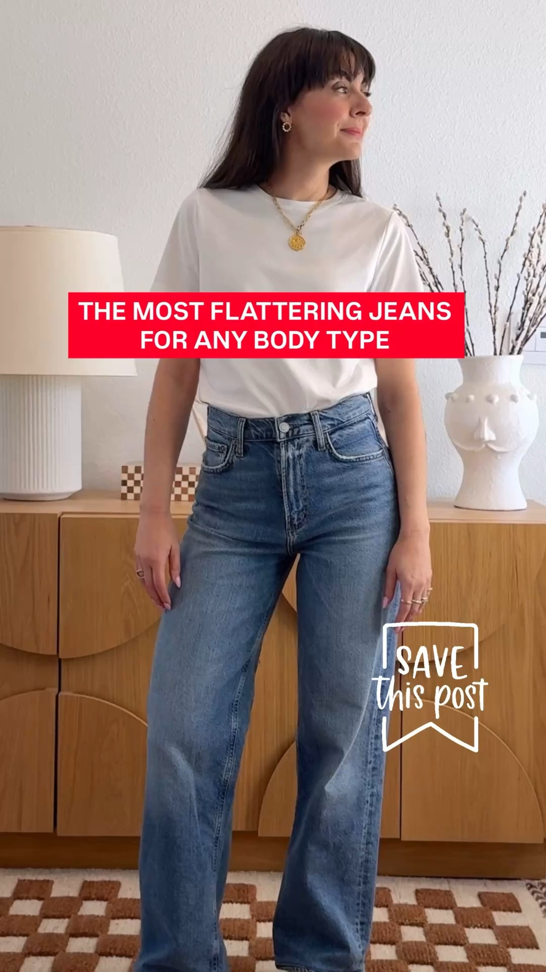 The most flattering jeans for any body type start with one measurement — your rise.

Rise is the distance from your center crotch seam to your belly button. When this number is close to your jean's rise measurement, the fit changes everything.

I'm 5'4" wearing a size 25 in the Mesmerized color. I've worn this pair more than anything else in my closet since I had them hemmed. Links are in my LTK. Comment JEANS and I'll send you directly to them.