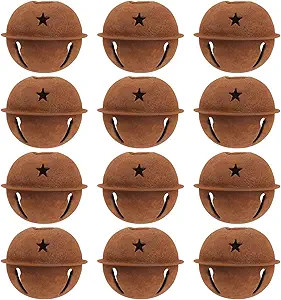 SUPVOX 12pcs Rusty Metal Bells Christmas Jingle Bells with Star Cutouts for Christmas Holiday Cra... | Amazon (US)