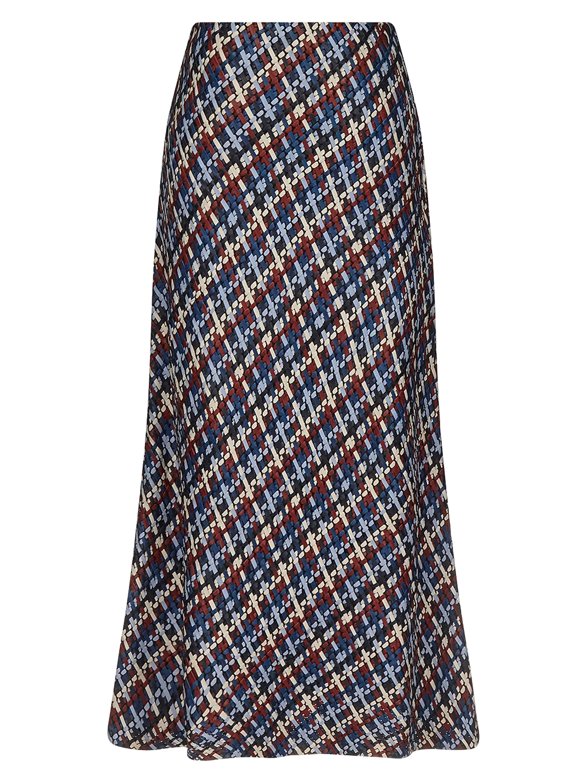 Woven Leather A-Line Midi-Skirt | Saks Fifth Avenue