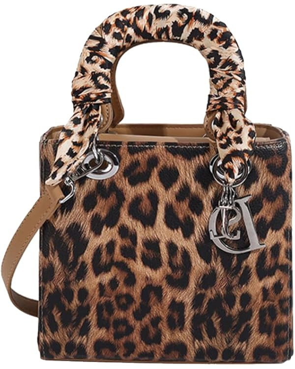 Leopard Print Handbag - Women's PU Leather Crossbody Bag, Waterproof, Fashion Messenger & Satchel... | Amazon (US)