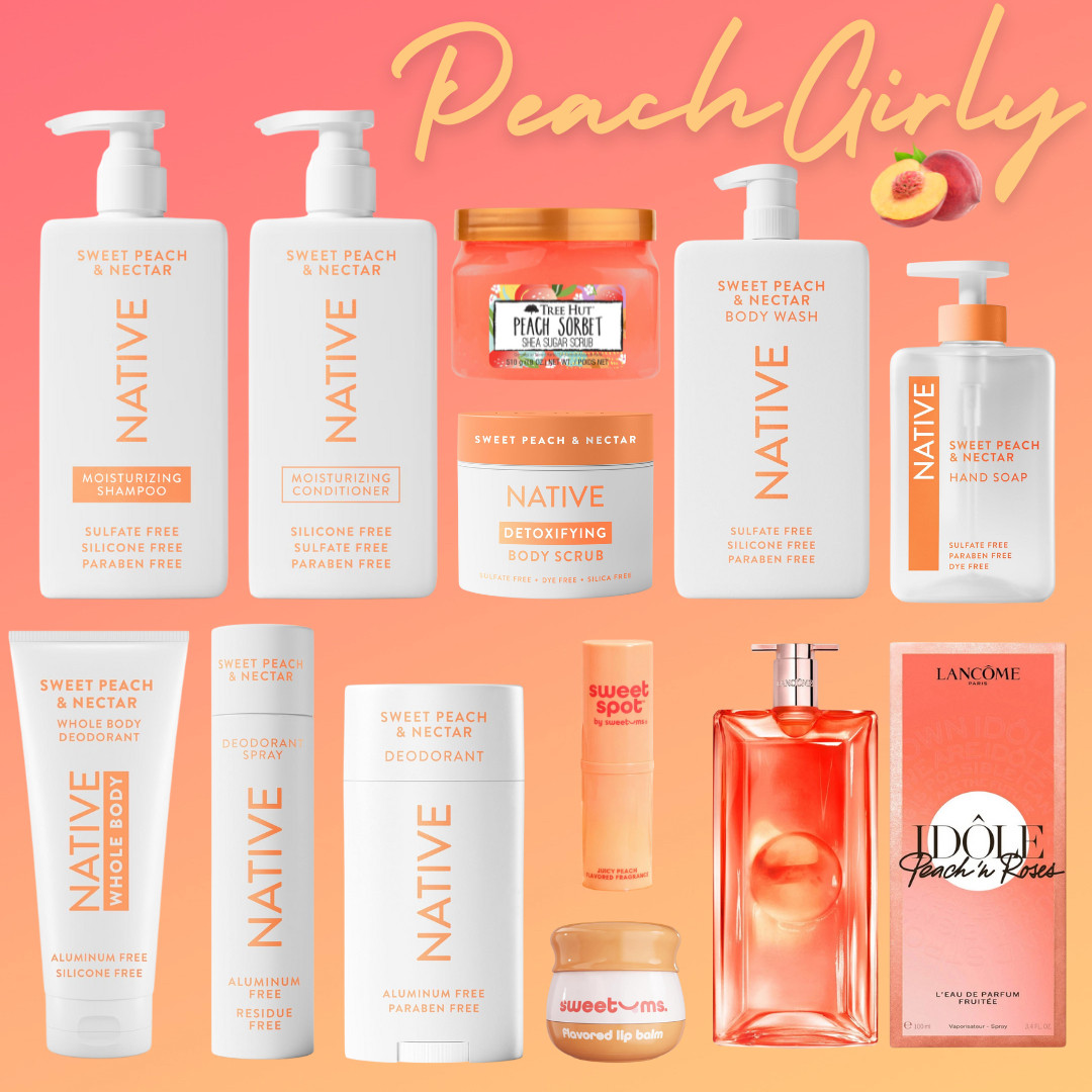 If you want to smell like peaches all spring and summer, this is the body care routine 🍑

Soft, sweet, juicy peach from head to toe using my favorite Native Sweet Peach & Nectar, Tree Hut, Sweet Spot Labs, Sweetums, and Lancôme Idôle Nectar. This routine layers clean body care with a fruity fragrance so the scent actually lasts all day.

🧡 My peach body care routine:
• Native Sweet Peach & Nectar shampoo + conditioner for a fresh, fruity shower
• Native Sweet Peach & Nectar body wash & hand soap for everyday clean skin
• Tree Hut Peach Sorbet scrub to exfoliate + smooth
• Native deodorant + spray for all-day freshness
• Sweet Spot Labs Juicy Peach for intimate care
• Sweetums peach lip balm for hydrated lips
• Lancôme Idôle Nectar / peach-toned perfume to lock in the scent

Perfect for spring reset, summer body care, GRWM showers, clean girl routines, and fruity scent lovers. Peach girl energy all season long 🍑

✨ Shop all the peach body care & spring/summer scent favorites linked here. 👇 

 

#LTKgrwm #LTKselfcare #LTKBeauty