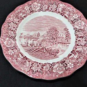 TWO Green Transferware Plates SW DEAN C 1900's - Etsy | Etsy (US)