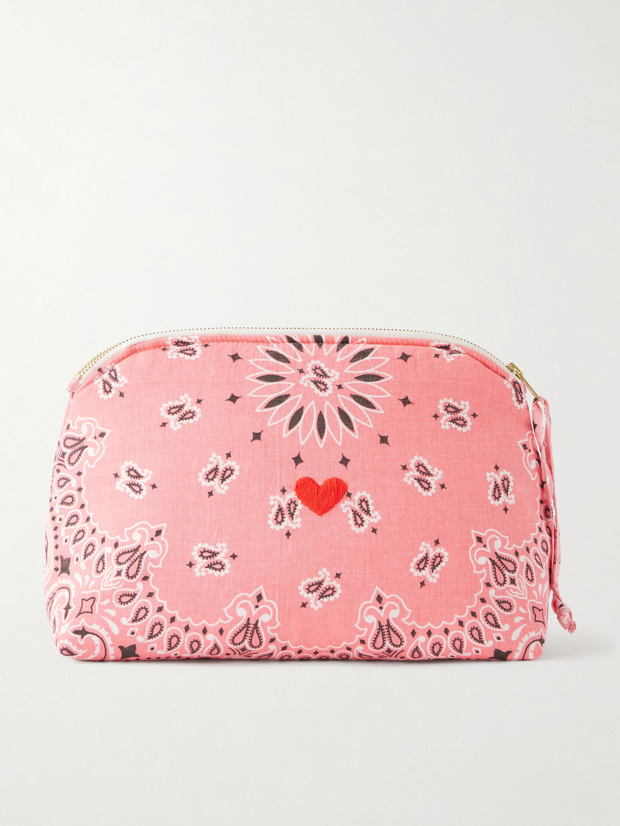 CALL IT BY YOUR NAME - Coeur Vanity Embroidered Bandana-print Cotton Pouch - Pink | NET-A-PORTER (US)