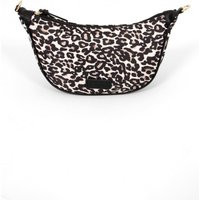 Quinn Half Moon Crossbody Bag - Cream Leopard Print, Nylon/PU | Debenhams UK