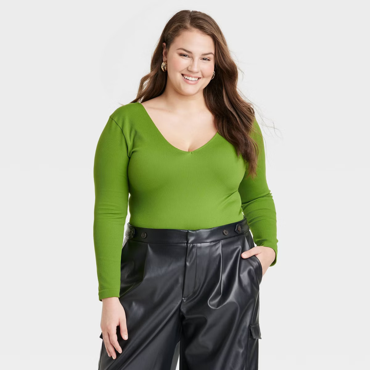 Women's Long Sleeve Slim Fit Reversible Seamless T-Shirt - A New Day™ | Target