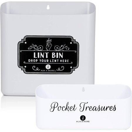 A.J.A. & MORE Farmhouse Retro Magnetic Lint Bin for Laundry Room Storage Decor and Pocket Treasures  | Walmart (US)